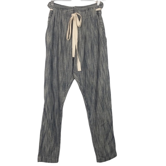 Free People Light At Sunrise Striped High Waist Cropped Pants - Picture 4 of 11